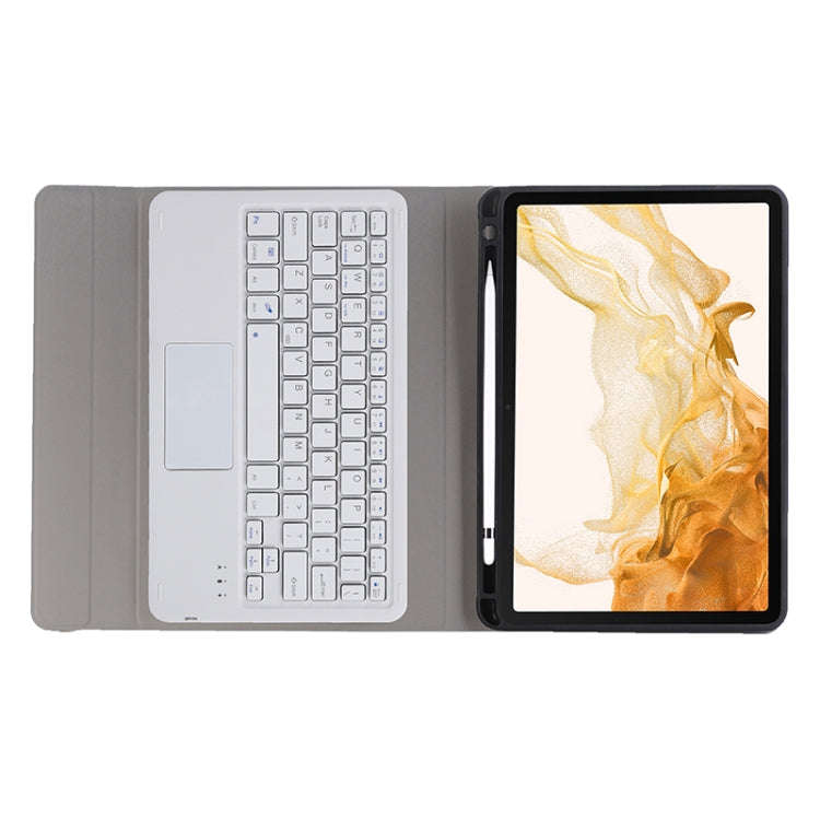 A700B-A Bluetooth Keyboard Leather Case with Pen Slot & Touchpad For Samsung Galaxy Tab S8 11 inc...