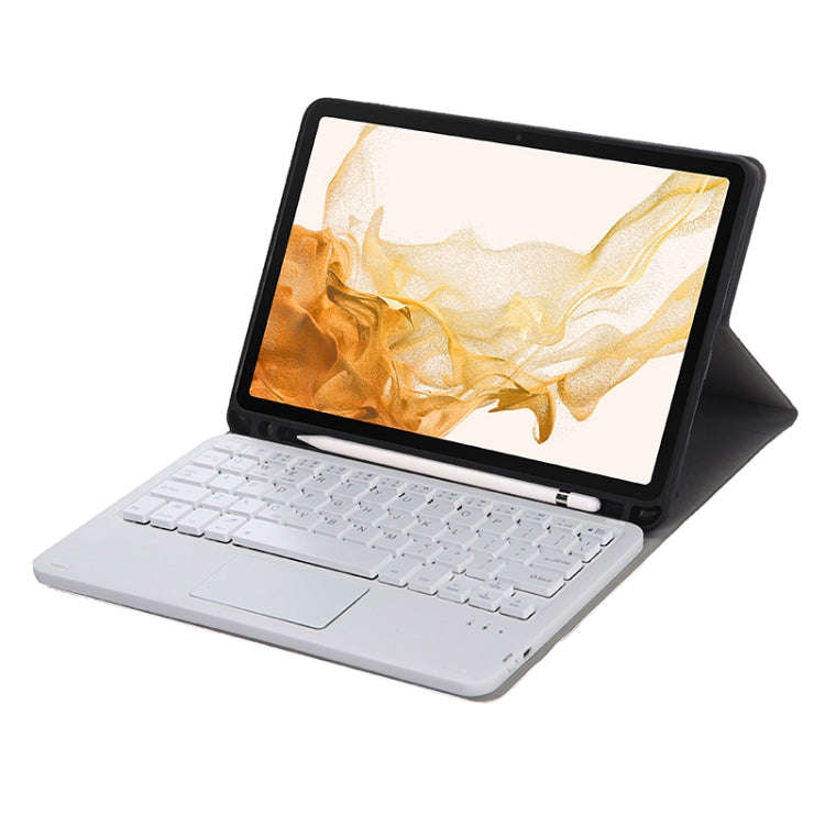 A700B-A Bluetooth Keyboard Leather Case with Pen Slot & Touchpad For Samsung Galaxy Tab S8 11 inc...