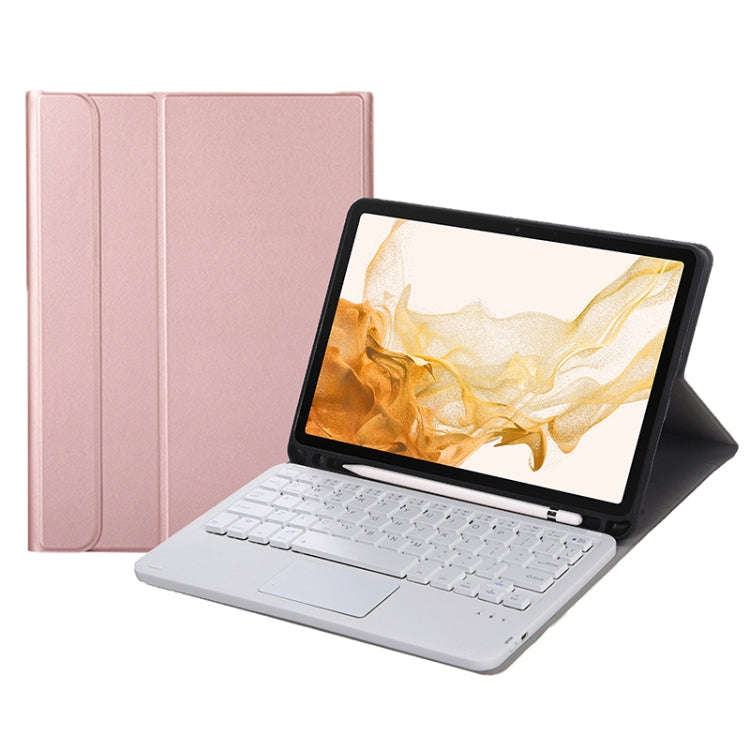 A700B-A Bluetooth Keyboard Leather Case with Pen Slot & Touchpad For Samsung Galaxy Tab S8 11 inc...