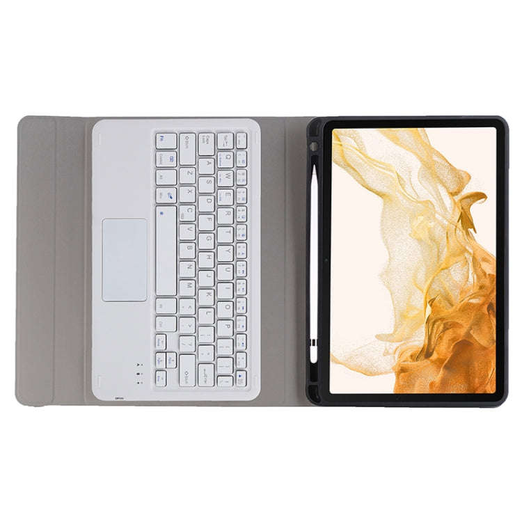 A700B-A Bluetooth Keyboard Leather Case with Pen Slot & Touchpad For Samsung Galaxy Tab S8 11 inc...