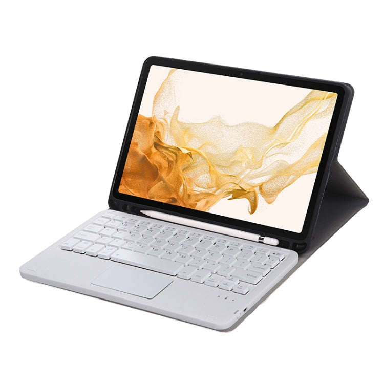 A700B-A Bluetooth Keyboard Leather Case with Pen Slot & Touchpad For Samsung Galaxy Tab S8 11 inc...