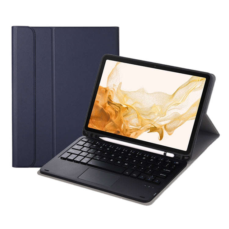 A700B-A Bluetooth Keyboard Leather Case with Pen Slot & Touchpad For Samsung Galaxy Tab S8 11 inc...