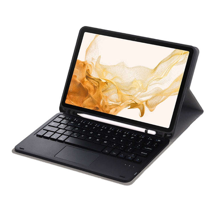 A700B-A Bluetooth Keyboard Leather Case with Pen Slot & Touchpad For Samsung Galaxy Tab S8 11 inc...