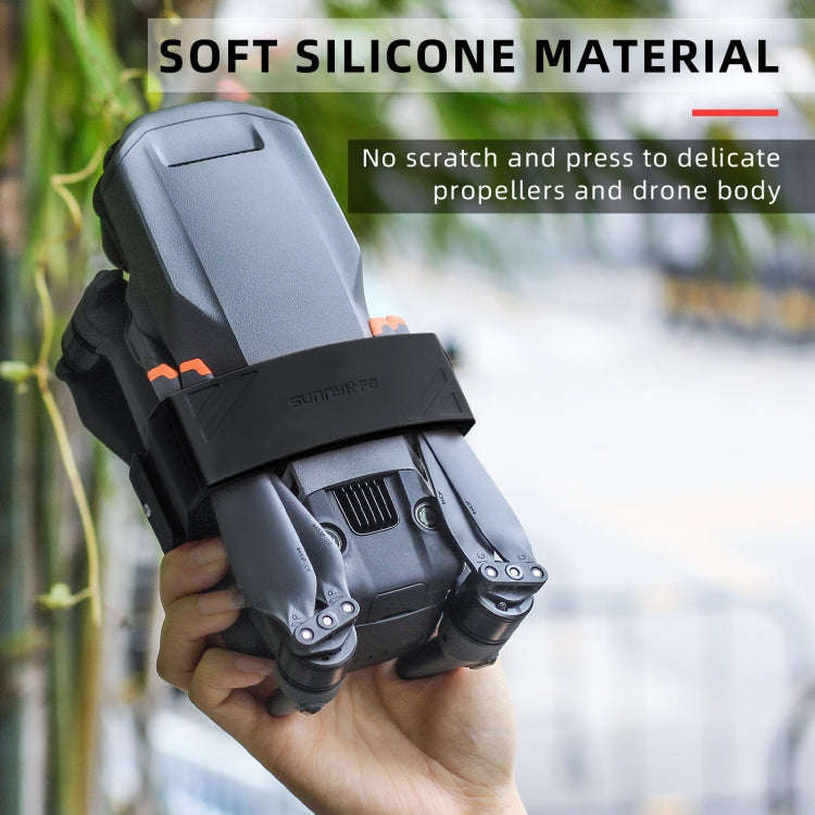 Sunnylife M3-SJ359 Silicone Paddle Storage Holder Beam Propeller for DJI Mavic 3(Black)