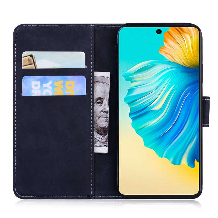 For Tecno Camon 17P Skin Feel Pure Color Flip Leather Phone Case(Black)