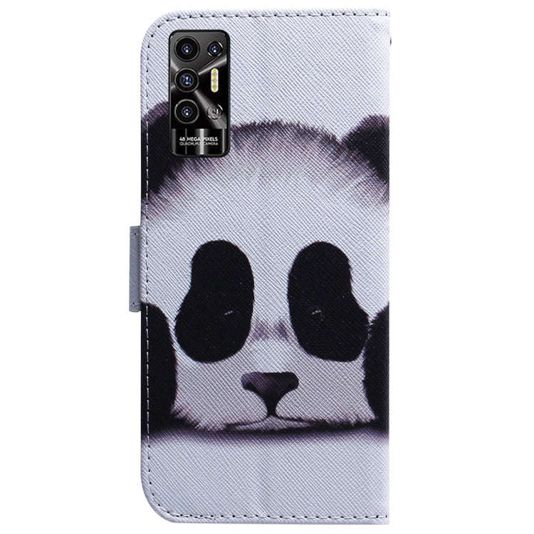 For Tecno Pova 2 Coloured Drawing Leather Phone Case(Panda)