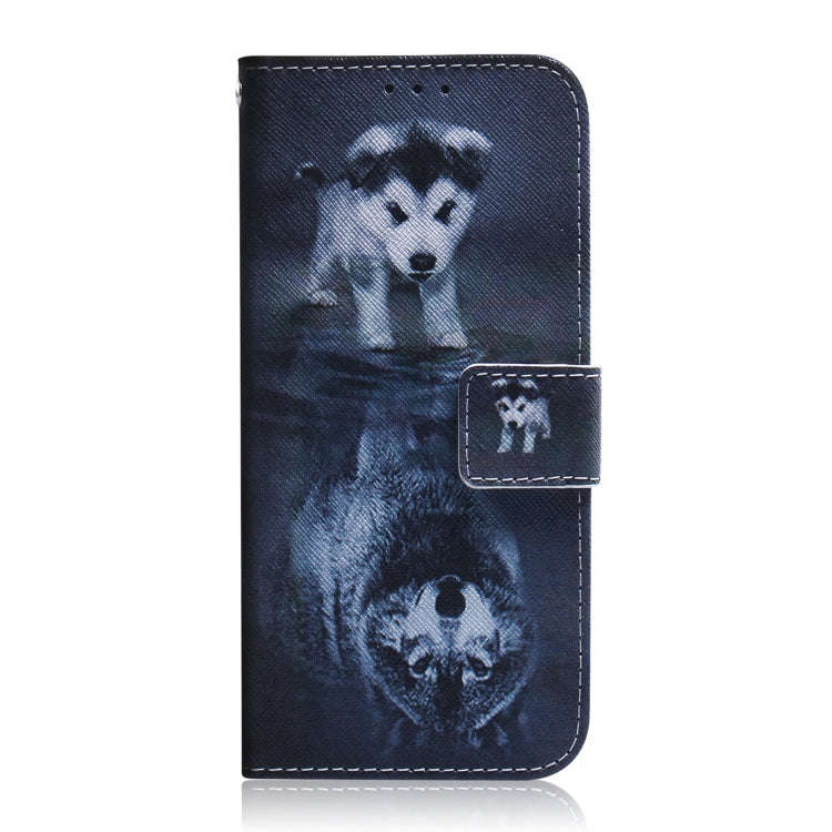For Tecno Pova LD7 Coloured Drawing Leather Phone Case(Wolf and Dog)