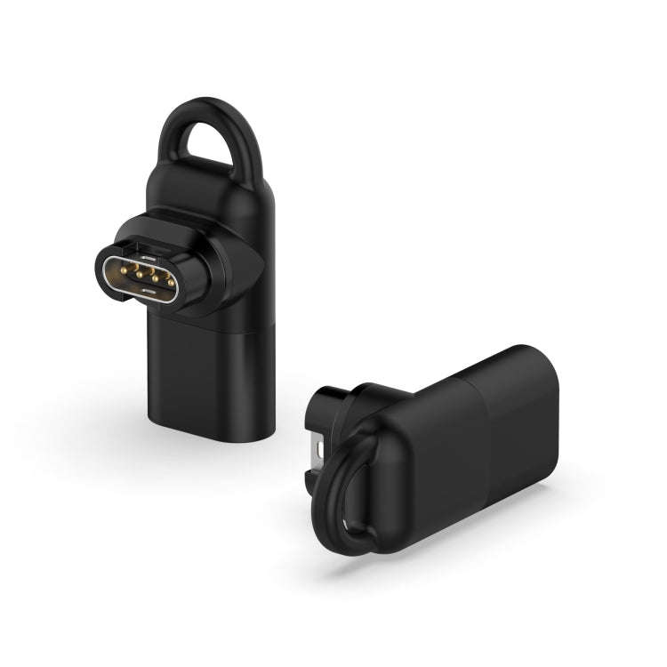 For Garmin Type-C / USB-C Female Watch Charging Adapter(Black)