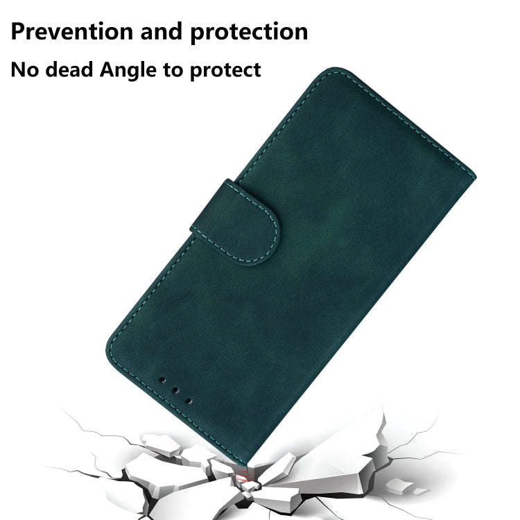 For UMIDIGI A5 Pro Skin Feel Pure Color Flip Leather Phone Case(Green)