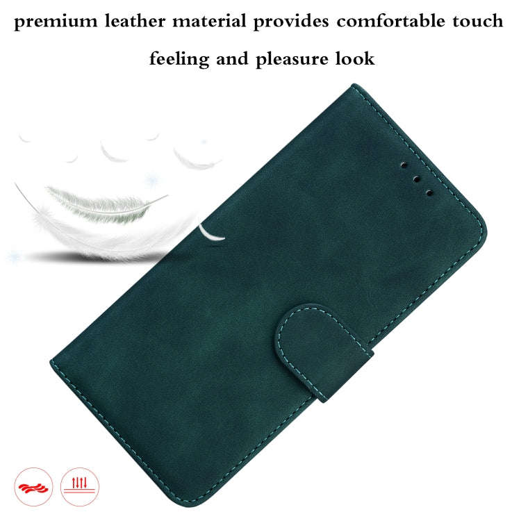 For UMIDIGI A5 Pro Skin Feel Pure Color Flip Leather Phone Case(Green)