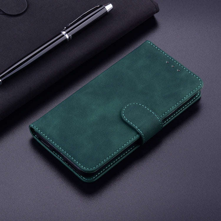 For UMIDIGI A5 Pro Skin Feel Pure Color Flip Leather Phone Case(Green)
