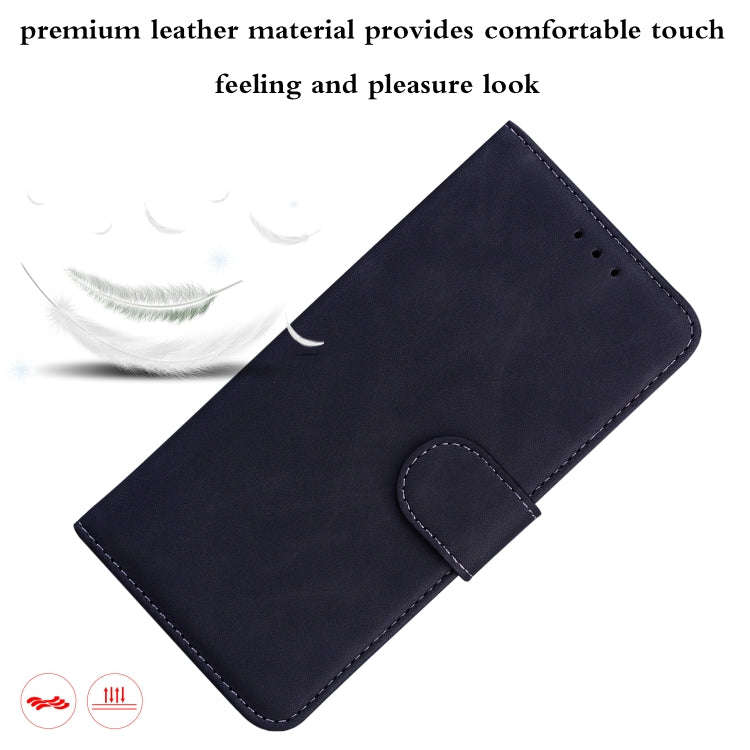 For UMIDIGI A7 Pro Skin Feel Pure Color Flip Leather Phone Case(Black)