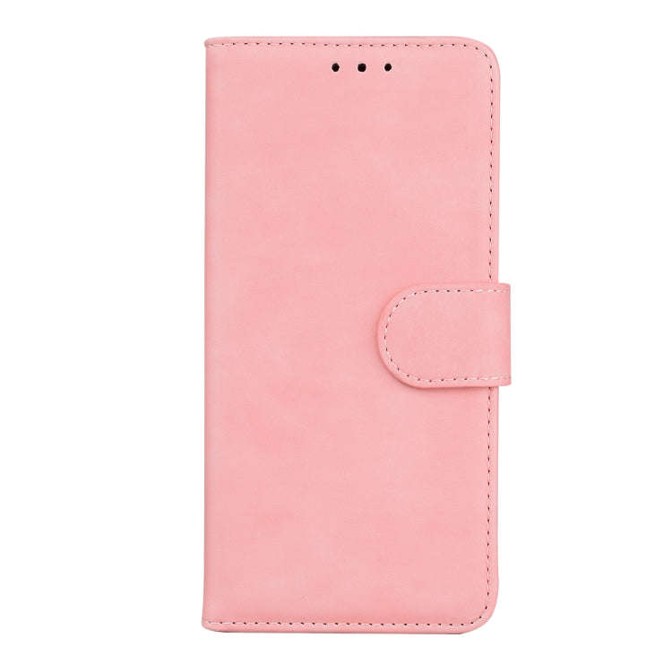 For UMIDIGI A7S Skin Feel Pure Color Flip Leather Phone Case(Pink)