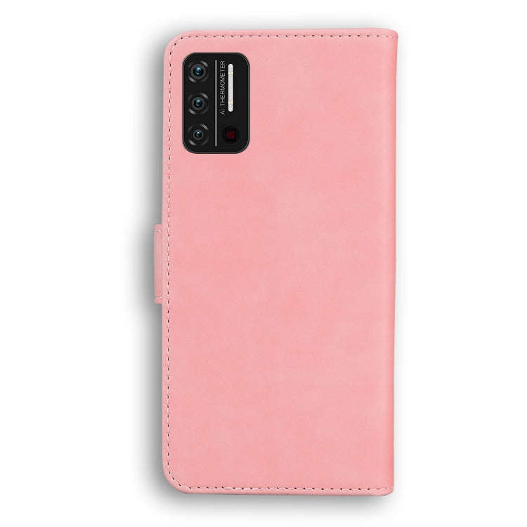For UMIDIGI A7S Skin Feel Pure Color Flip Leather Phone Case(Pink)