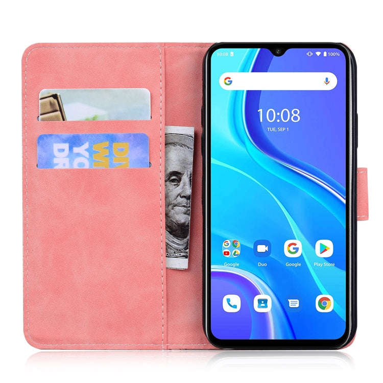 For UMIDIGI A7S Skin Feel Pure Color Flip Leather Phone Case(Pink)