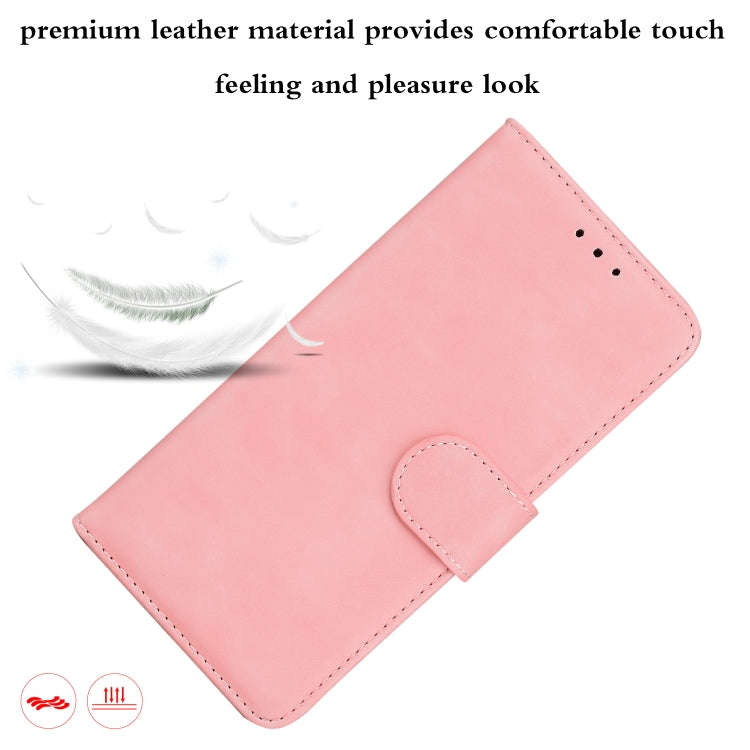 For UMIDIGI A7S Skin Feel Pure Color Flip Leather Phone Case(Pink)