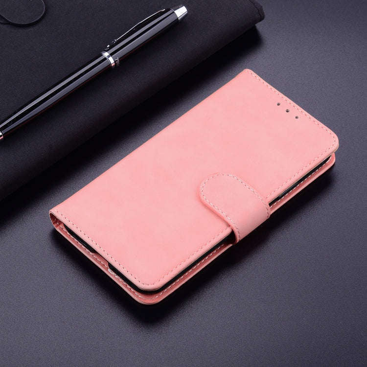 For UMIDIGI A7S Skin Feel Pure Color Flip Leather Phone Case(Pink)