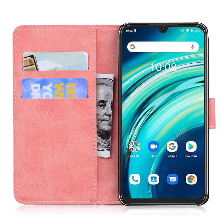 For UMIDIGI A9 Pro Skin Feel Pure Color Flip Leather Phone Case(Pink)