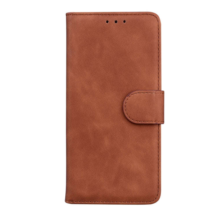 For UMIDIGI A9 Pro Skin Feel Pure Color Flip Leather Phone Case(Brown)