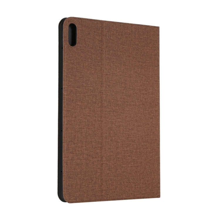 For Huawei Matepad Pro 10.8 inch Craft Cloth TPU Protective Case with Holder(Brown)