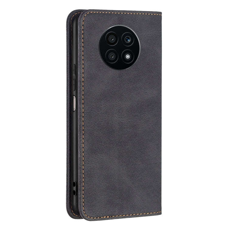 For Honor X20 Magnetic RFID Blocking Anti-Theft Leather Phone Case(Black)
