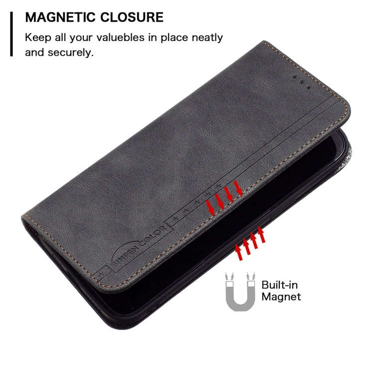 For Honor X20 Magnetic RFID Blocking Anti-Theft Leather Phone Case(Black)