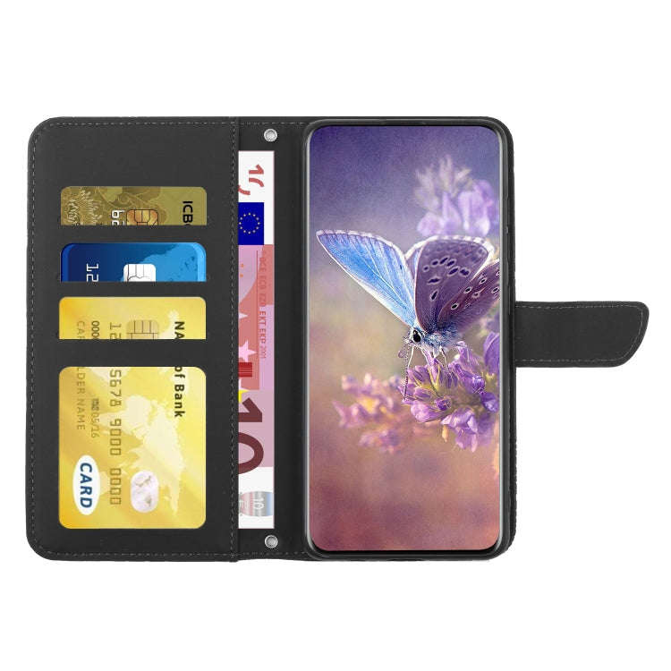 For Kyocera Android One S9 Skin Feel Butterfly Peony Embossed Leather Phone Case(Black)
