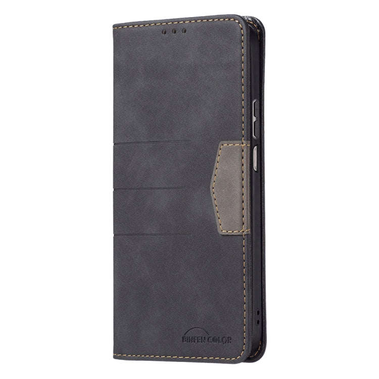 For Motorola Moto G200 5G / Edge S30 5G Magnetic Splicing Leather Phone Case(Black)
