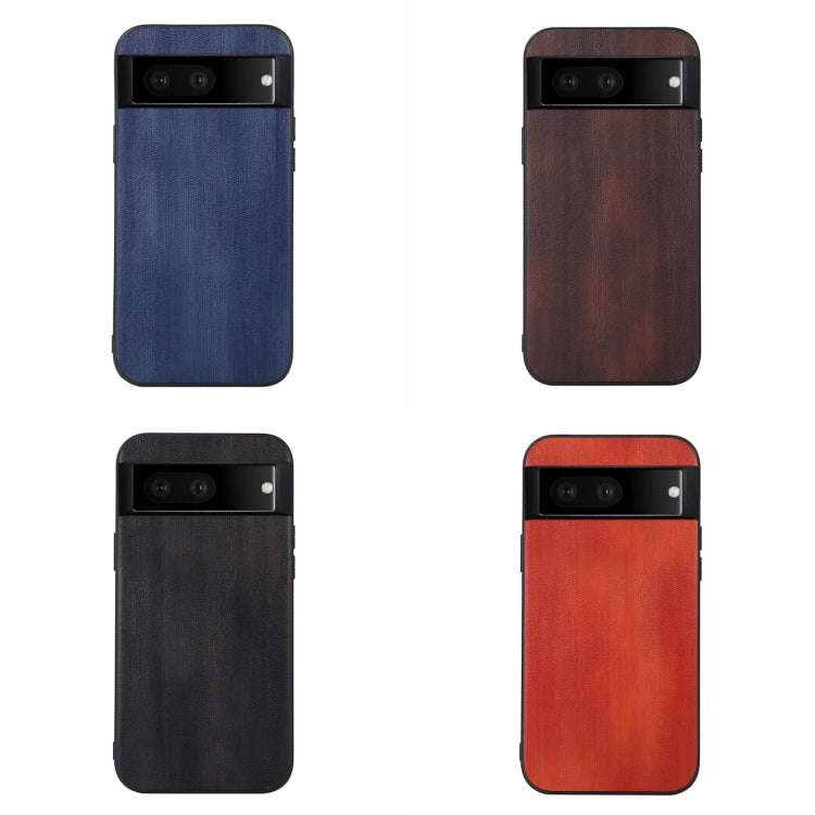 For Google Pixel 7 5G Yellow Cow Texture PU Phone Case(Black)
