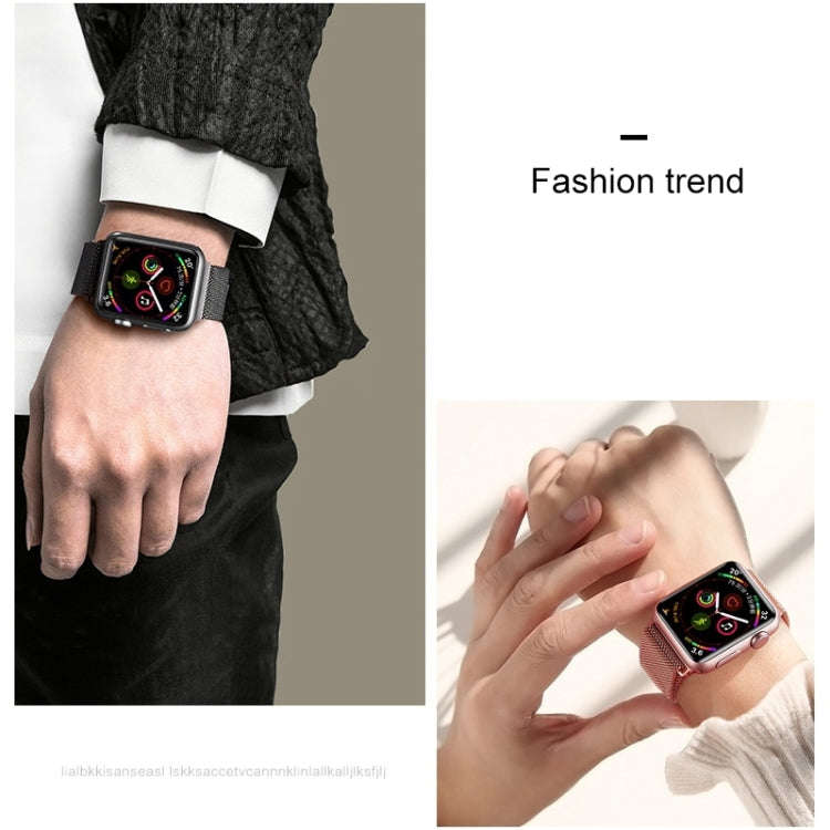 For Apple Watch Series 9&8&7 41mm / SE 3&SE 2&6&SE&5&4 40mm / 3&2&1 38mm Mutural Milanese Stainle...