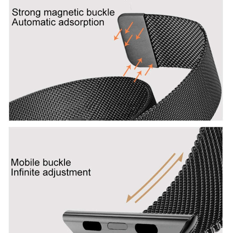 For Apple Watch Series 7 45mm / 6 & SE & 5 & 4 44mm / 3 & 2 & 1 42mm Mutural Milanese Stainless S...