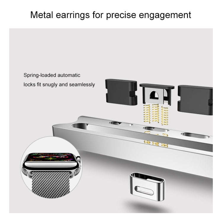 For Apple Watch Series 7 45mm / 6 & SE & 5 & 4 44mm / 3 & 2 & 1 42mm Mutural Milanese Stainless S...