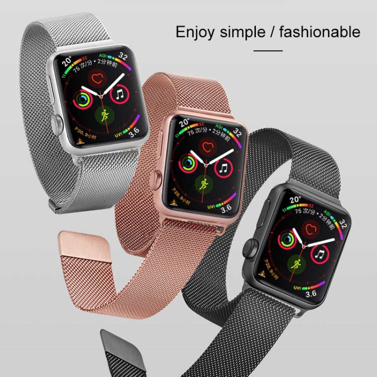 For Apple Watch Series 7 45mm / 6 & SE & 5 & 4 44mm / 3 & 2 & 1 42mm Mutural Milanese Stainless S...