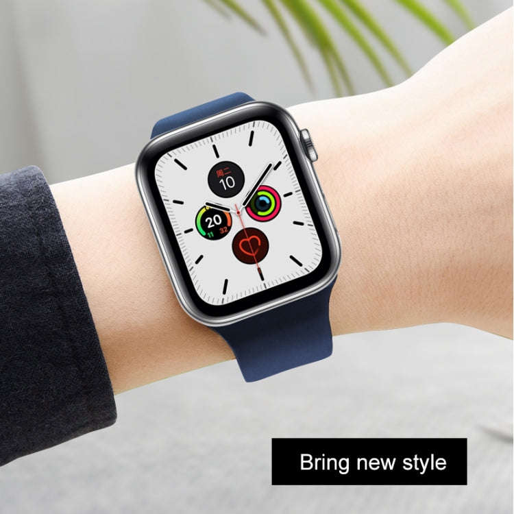 For Apple Watch Series 7 41mm / 6 & SE & 5 & 4 40mm / 3 & 2 & 1 38mm Mutural Liquid Silicone Watc...