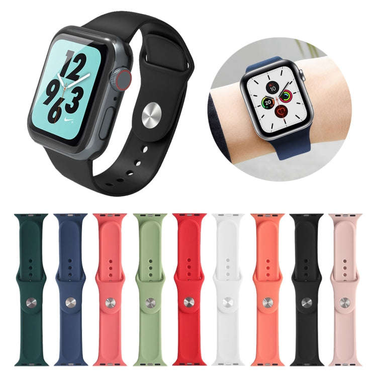 For Apple Watch Series 7 41mm / 6 & SE & 5 & 4 40mm / 3 & 2 & 1 38mm Mutural Liquid Silicone Watc...