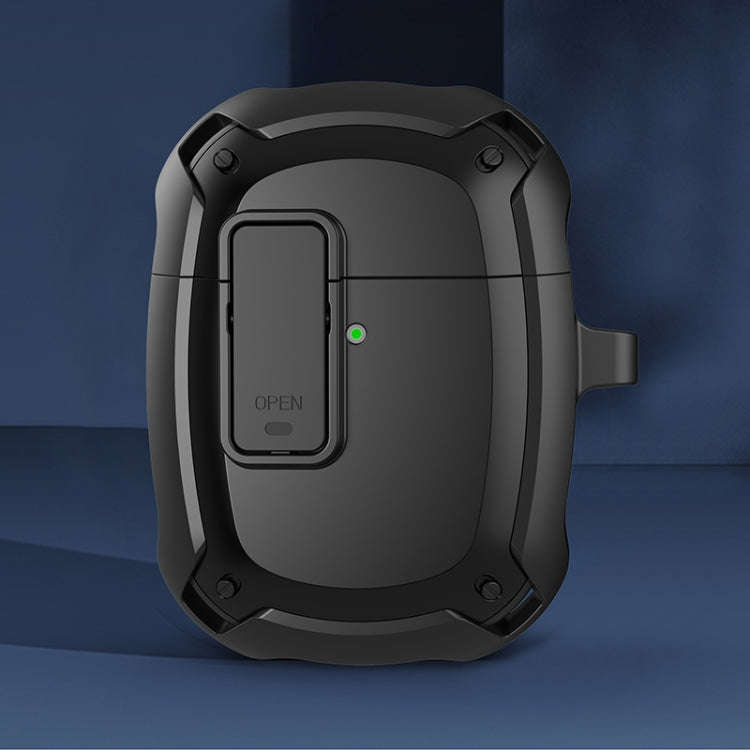 Earphone Protective Case with Switch & Hook For Google Pixel Buds A(Black)