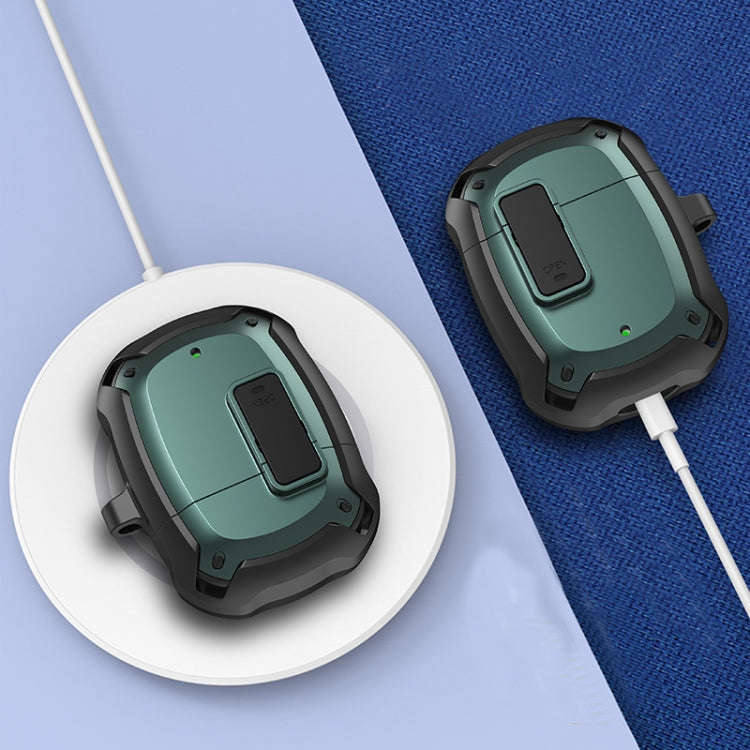 Earphone Protective Case with Switch & Hook For Google Pixel Buds 2(Black Blue)