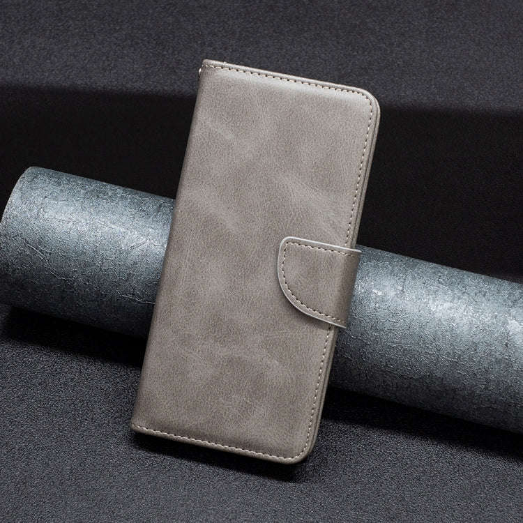 For OnePlus 10 Pro 5G Lambskin Texture Pure Color Leather Phone Case(Grey)
