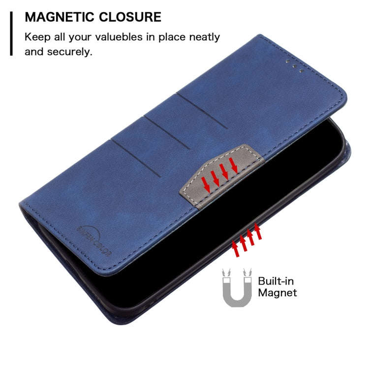 For Google Pixel 7 5G Magnetic Splicing Leather Phone Case(Blue)