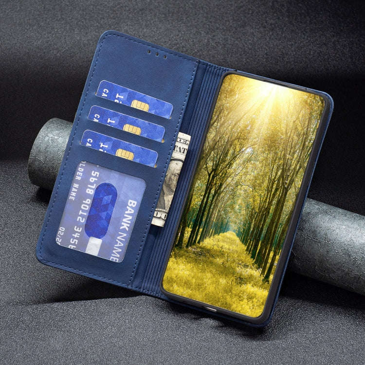 For Google Pixel 7 5G Magnetic Splicing Leather Phone Case(Blue)