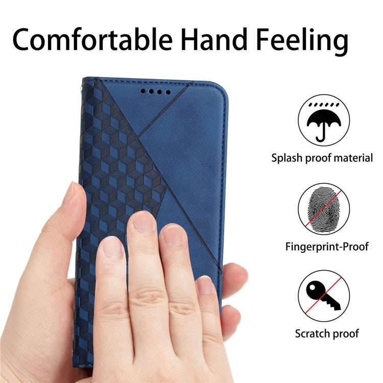 For Infinix Hot 11S Diamond Splicing Skin Feel Magnetic Leather Phone Case(Blue)