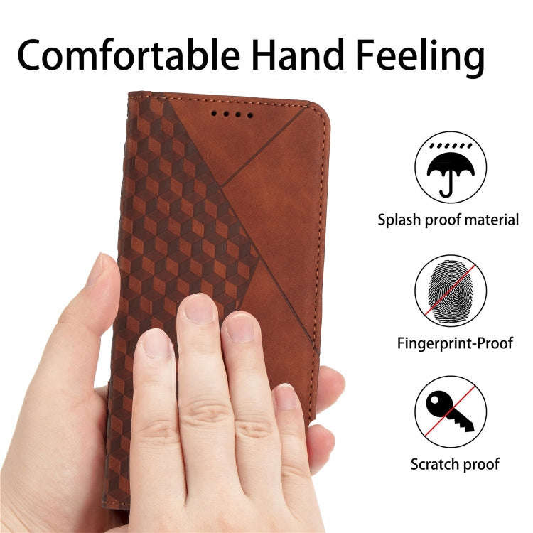 For Infinix Note 11 Pro / 11S Diamond Splicing Skin Feel Magnetic Leather Phone Case(Brown)