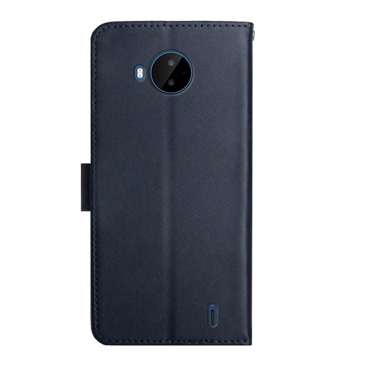 For Nokia C20 Plus Genuine Leather Fingerprint-proof Horizontal Flip Phone Case(Blue)