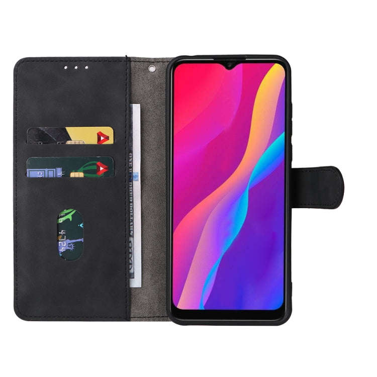 For TCL 30 SE Skin Feel Magnetic Flip Leather Phone Case(Black)