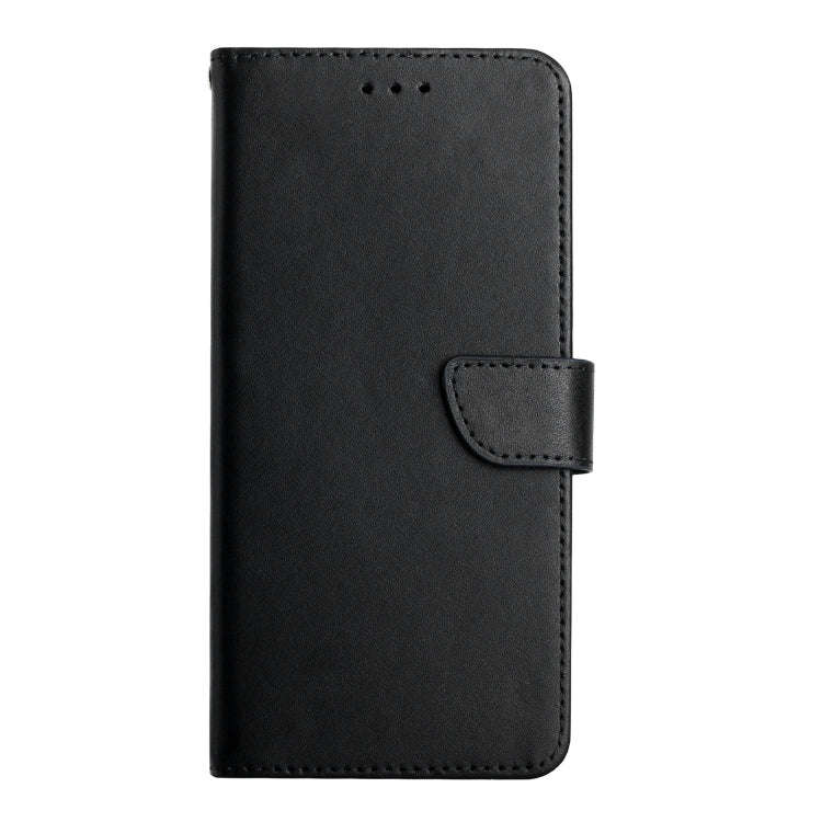 For TCL 30 SE Genuine Leather Fingerprint-proof Flip Phone Case(Black)