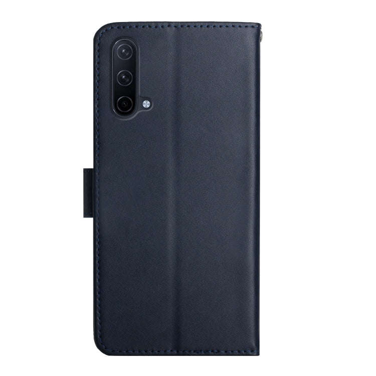 For OnePlus Nord CE 5G Genuine Leather Fingerprint-proof Horizontal Flip Phone Case(Blue)