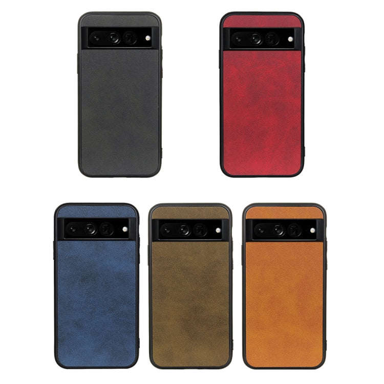 For Google Pixel 7 Pro Accurate Hole Two-color Calf Texture PU Phone Case(Black)
