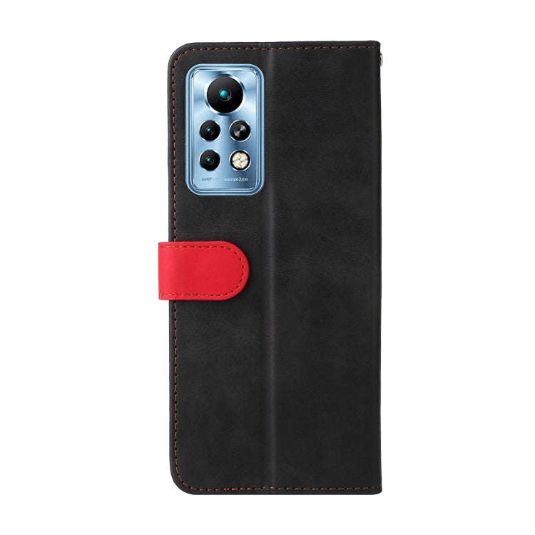 For Infinix Note 11 Pro Stitching-Color Horizontal Flip Leather Case(Red)