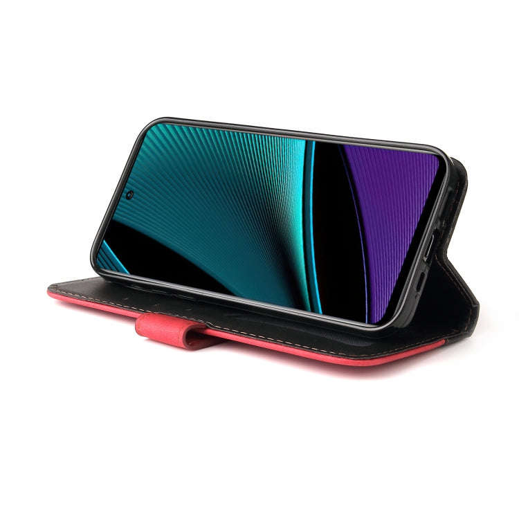 For Infinix Note 11 Pro Stitching-Color Horizontal Flip Leather Case(Red)