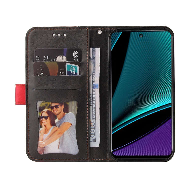 For Infinix Note 11 Pro Stitching-Color Horizontal Flip Leather Case(Red)
